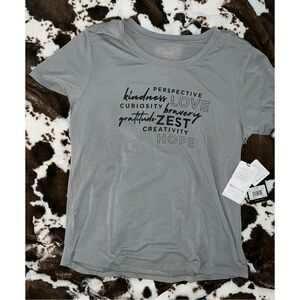 Peach Flex Tee - Heather Gray